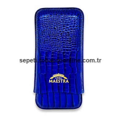 MonteCristo Linea Maestro Deri Puro Kılıfı 3lü Mavi (64Ring)