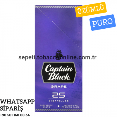 Captain Black Grape (Üzümlü) 25'li Puro Paket