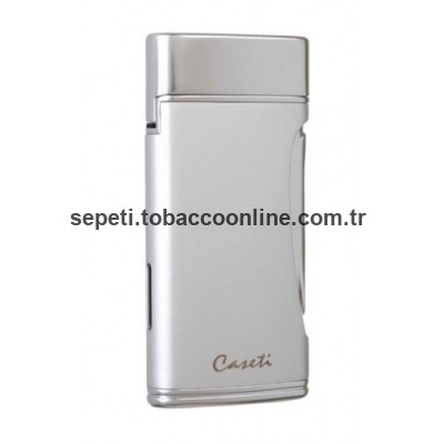 Caseti 2 Torch Pürmüz Gümüş Puro Çakmağı