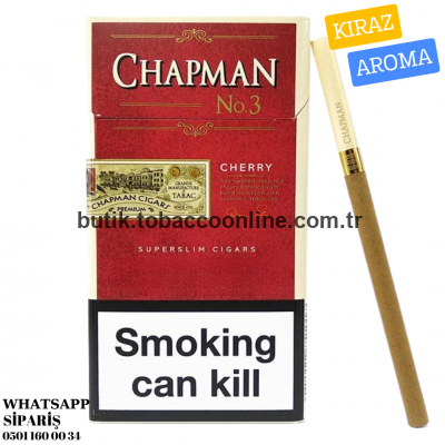 Chapman Cherry Tatlı Süper Slim Kiraz Aromalı Sigara x10 Paket