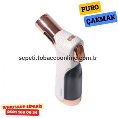 Parmida 4 Torch Pürmüz Beyaz Masa Tipi Puro Çakmağı