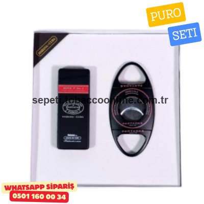 Partagas Premium Puro Seti – Çakmak ve Kesici
