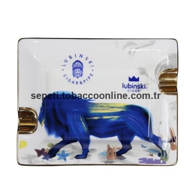 Lubinski Blue Lion Seramik Puro Küllüğü Beyaz/Gold 2li