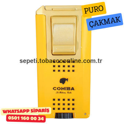 Cohiba Sarı Çift Torch Puro Çakmak