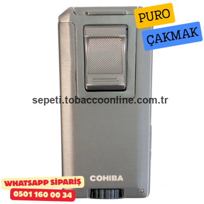 Cohiba Gunmetal Çift Torch Puro Çakmak