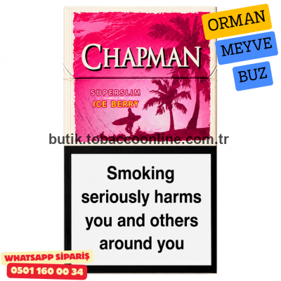 Chapman Ice Berry Süper Slim Orman Meyveli ve Buz Aromalı Sigara x10 Paket Chapman Ice Berry Süper Slim Orman Meyveli ve Buz Aromalı Sigara x10 Paket