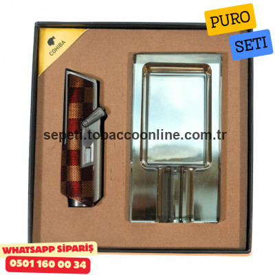 Cohiba İkili Gold Desenli Puro Seti