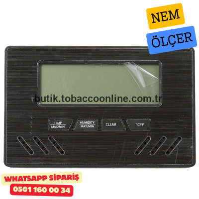 Siyah Dijital Nem Ölçer (Higrometre) – Puro Humidor İçin