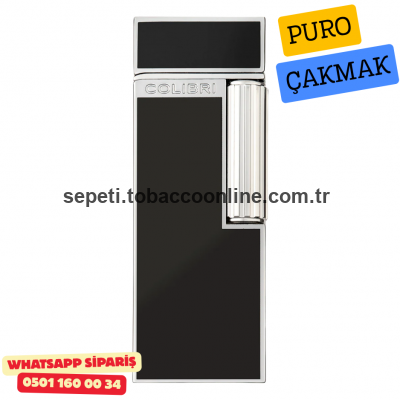 Colibri Siyah/Krom Continental Yumuşak Alevli Puro Çakmağı