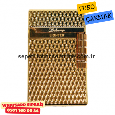 Desing Lighter Gold Metal Soft Flame Puro Çakmak
