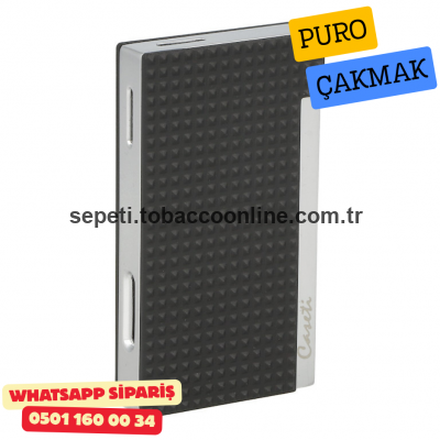 Caseti Paris Mat Siyah Flat Flame Jet Çakmak