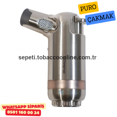 Parmida 3 Torch Metal Puro Çakmak – Silver