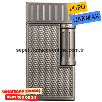 Colibri Julius II Çift Alevli Puro Çakmak – Gunmetal (Koyu Gri)